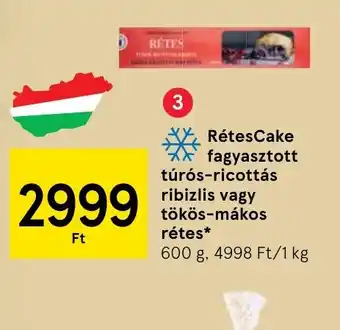 Tesco RétesCake fagyasztott rétes ajánlat