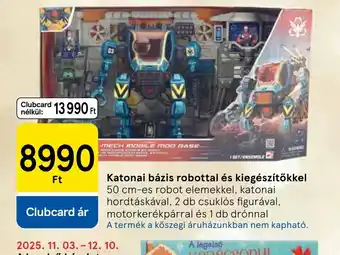 Tesco KATONAI BÁZIS ROBOTTAL ÉS KIEGÉSZÍTŐKKEL ajánlat