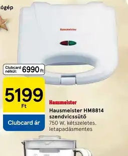 Tesco Hausmeister HM8814 szendvicssütő ajánlat