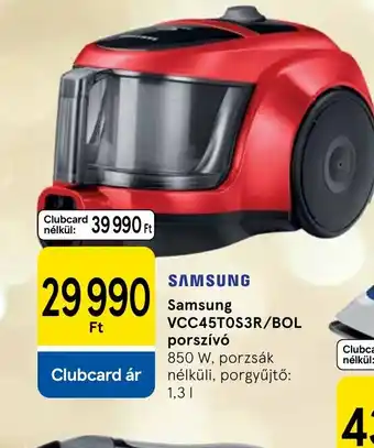 Tesco SAMSUNG VCC45T0S3R/BOL porszív ajánlat