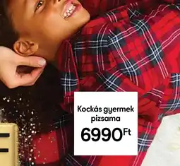 Tesco Kockás gyermek pizsama ajánlat