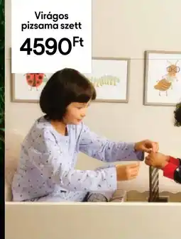 Tesco Virágos pizsama szett ajánlat