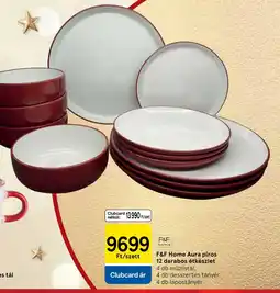 Tesco F&F Home Aura piros étkészlet ajánlat