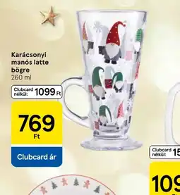 Tesco Karácsonyi mans latte bögre ajánlat