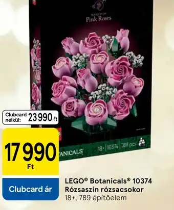 Tesco LEGO® Botanicals® 10374 Rzsszín rzsacsokor ajánlat