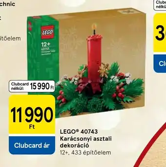 Tesco LEGO® 40743 Karácsonyi asztali dekoráci ajánlat