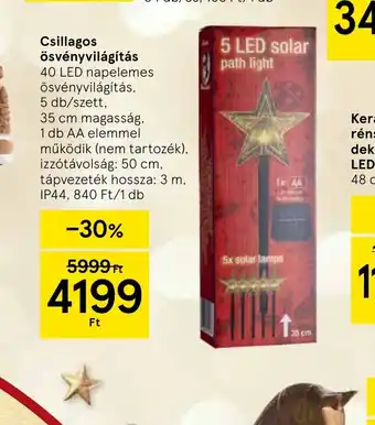 Tesco Csillagos ösvényvilágítás ajánlat