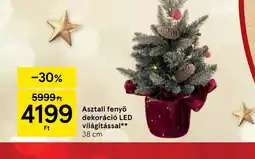 Tesco Asztali fenyő dekoráci LED világítással ajánlat