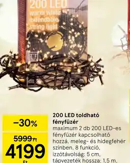 Tesco 200 LED toldhat fényfüzér ajánlat