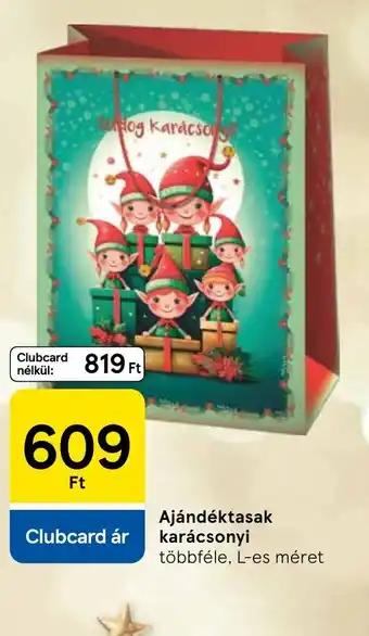 Tesco Ajándéktasak ajánlat