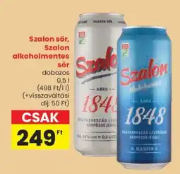 Spar Szalon sör, Szalon alkoholmentes sör ajánlat