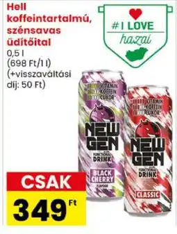 Spar Hell koffeintartalmú, szénsavas üdítőital ajánlat