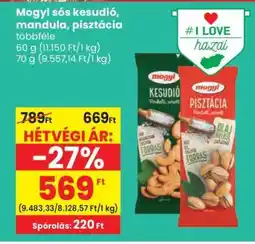 Spar Mogyi sós kesudió, mandula, pisztácia ajánlat