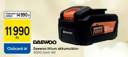 Tesco Daewoo lítium-akkumulátor ajánlat