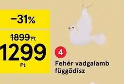 Tesco Fehér vadgalamb függődísz ajánlat