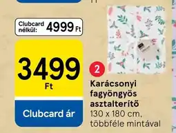Tesco Karácsonyi fagyöngyös asztalterítő ajánlat