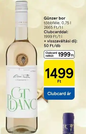 Tesco Günzer bor ajánlat