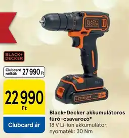 Tesco Black+Decker akkumulátoros fúró-csavarozó ajánlat