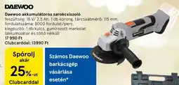 Tesco Daewoo akkumulátoros fúrócsavarozó ajánlat