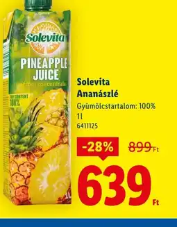 Lidl Solevita Ananászlé ajánlat