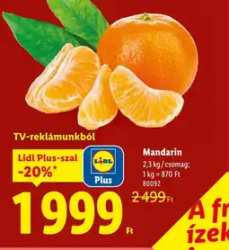 Lidl Mandarin ajánlat
