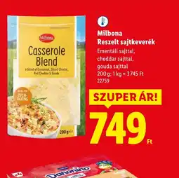Lidl Milbona Reszelt sajtkeverék ajánlat