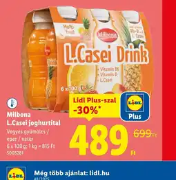 Lidl Milbona L.Casei joghurtital ajánlat