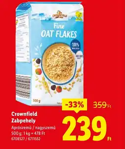 Lidl Crownfield Zabpehely ajánlat
