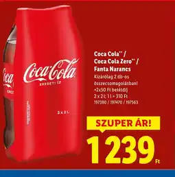Lidl Coca Cola / Coca Cola Zero / Fanta Narancs ajánlat