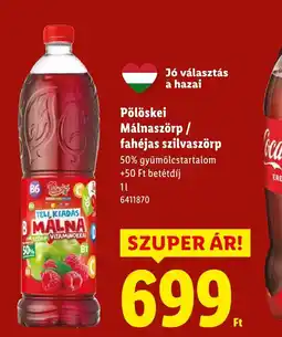 Lidl Pölöskei Málnaszörp ajánlat