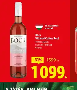 Lidl Bock Villányi Cultus Rozé ajánlat