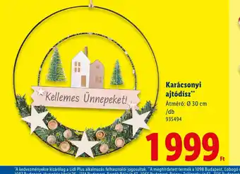 Lidl Karácsonyi ajtdísz ajánlat