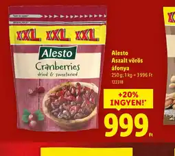 Lidl Alesto Aszalt vörös áfonya ajánlat
