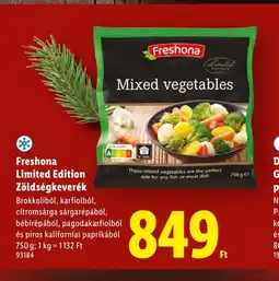 Lidl Freshona Limited Edition Zöldségkeverék ajánlat