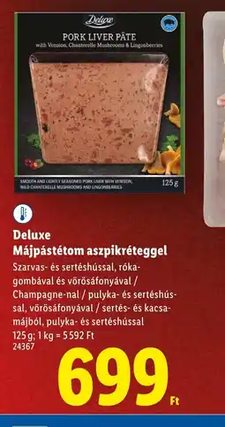 Lidl Deluxe Májastétom aszpikréteggel ajánlat