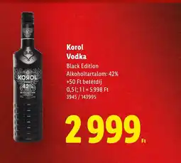 Lidl Korol Vodka ajánlat