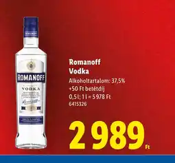 Lidl Romanoff Vodka ajánlat