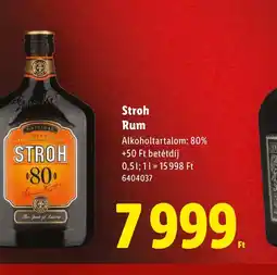 Lidl Stroh Rum ajánlat