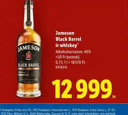Lidl Jameson Black Barrel ír whiskey ajánlat