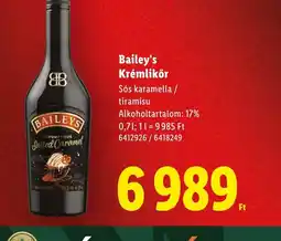 Lidl Bailey's Krémlikőr ajánlat