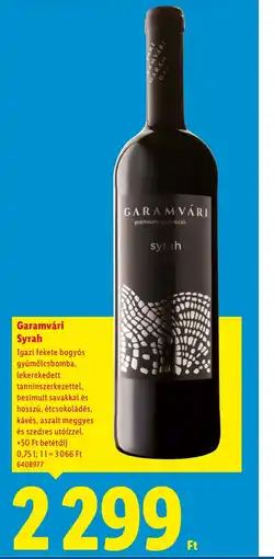 Lidl Garamvári Syrah ajánlat