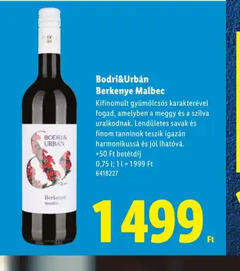 Lidl Bodri&Urbán ajánlat
