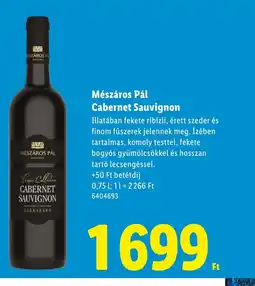 Lidl Mészáros Pál Cabernet Sauvignon ajánlat