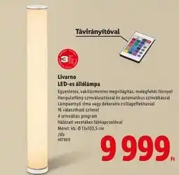 Lidl Livarno LED-es állólámpa ajánlat
