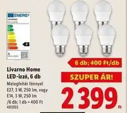 Lidl LIVARNO HOME LED-izzó, 6 db ajánlat