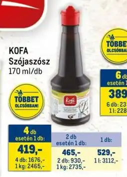 Metro KOFA Szójaszósz ajánlat