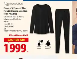 Lidl Esmara® / Esmara® Men Felnőtt thermo aláöltöző felső / nadrág ajánlat