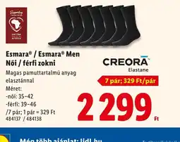 Lidl Esmara® / Esmara® Men Női / férfi zokni ajánlat