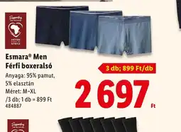 Lidl Esmara Men Férfi boxerals ajánlat