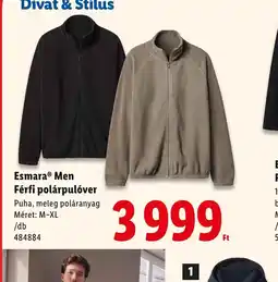Lidl Esmara® Men Férfi polárpulver ajánlat